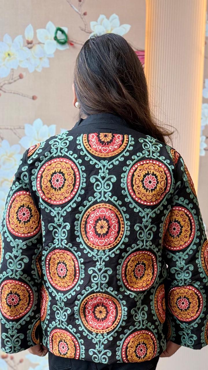 All weather perfect embroidered jacket