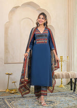 Beautiful cotton blue full suit