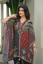 Super pretty n premium crepe ajrakh kaftan co ord