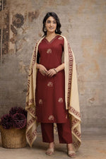 Pretty cotton embroidered suit set