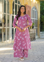 Designer V neck printed palazzo set