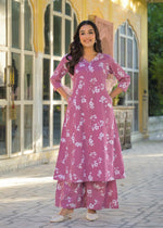 Designer V neck printed palazzo set