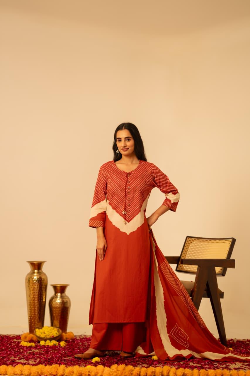 Super pretty n premium cotton full suit set