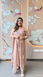 Restocked !! Gorgeous embroidery crepe silk suit set !! Dispatch in 30 Days