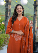 Applique work cotton full suit set