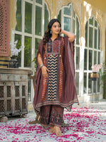 Wow Ajrakh Mul silk kaftan co ord