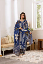 Wow royal blue cotton suit set !