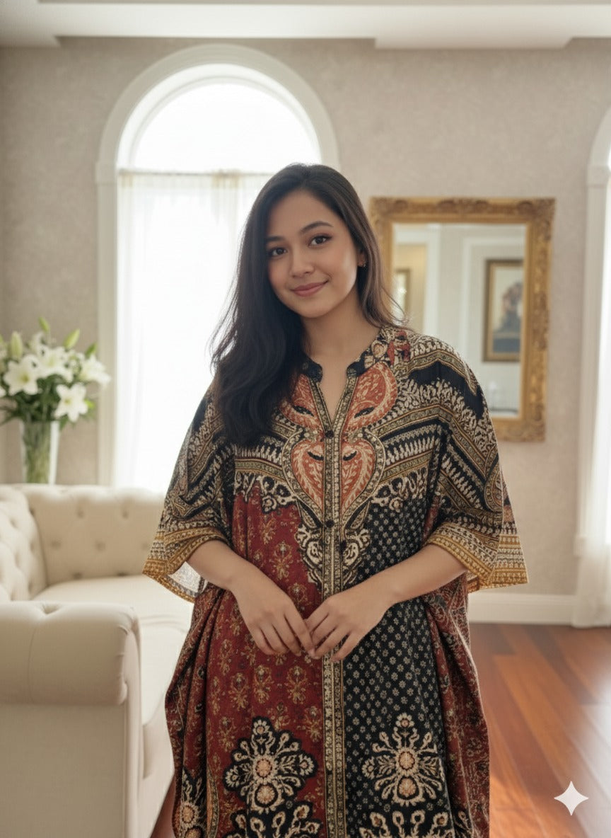 Pure crepe ajrakh co ord set