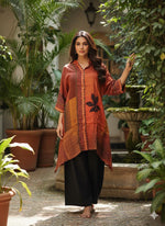 Super pretty pure mul silk kurta paired with plazzo pants
