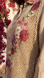 Restocked !! Smart applique jute cotton co ord set