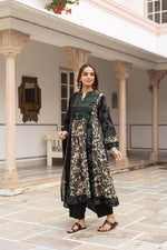 Premium cotton green kalamkari full suit set