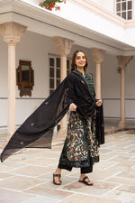 Premium cotton green kalamkari full suit set