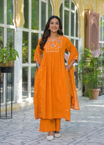 Premium designer cotton embroidered full suit set