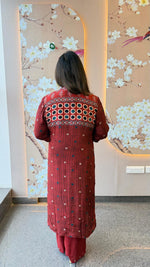 Premium pure crepe ajrakh kurta pant