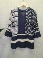 Pure Mul silk stripes top