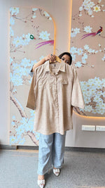 Premium linen co ord set in beige