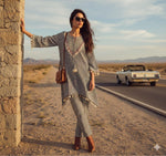 Pure crepe silk real mirror co ord set