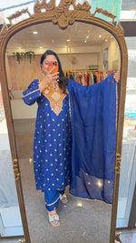 Wow dola silk Banarasi suit set paired with orgenza dupatta