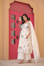 Super pretty embroidered noodle strip cotton suit set