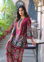 Super pretty Mul silk Ikkat print co ord