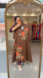 Restocked!! Pretty pretty Mul cotton embroidered in brown