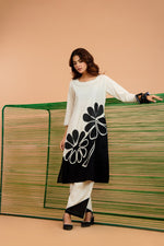 Brush painted cotton kurta pant