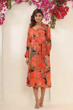 Designer pure crepe one piece dress