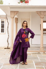 Applique work Mul cotton full suit set