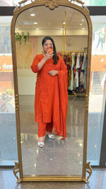 Super pretty cotton chikankari suit set in angrakha