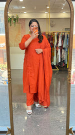 Super pretty cotton chikankari suit set in angrakha