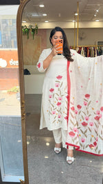 Linen cotton embroidered suit set