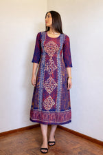 Super soft and pretty shivori dress with smocking effect. Stretchable dress