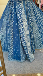 Blue cotton indigo skirt
