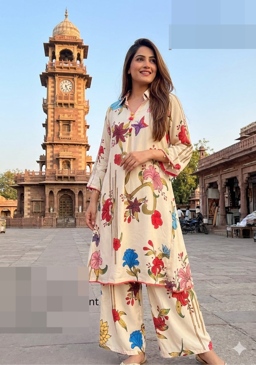 Premium pure crepe co ord