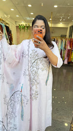 Premium cotton lining githan work pink suit set