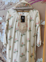 Pure Mul silk zari detailing full suit set