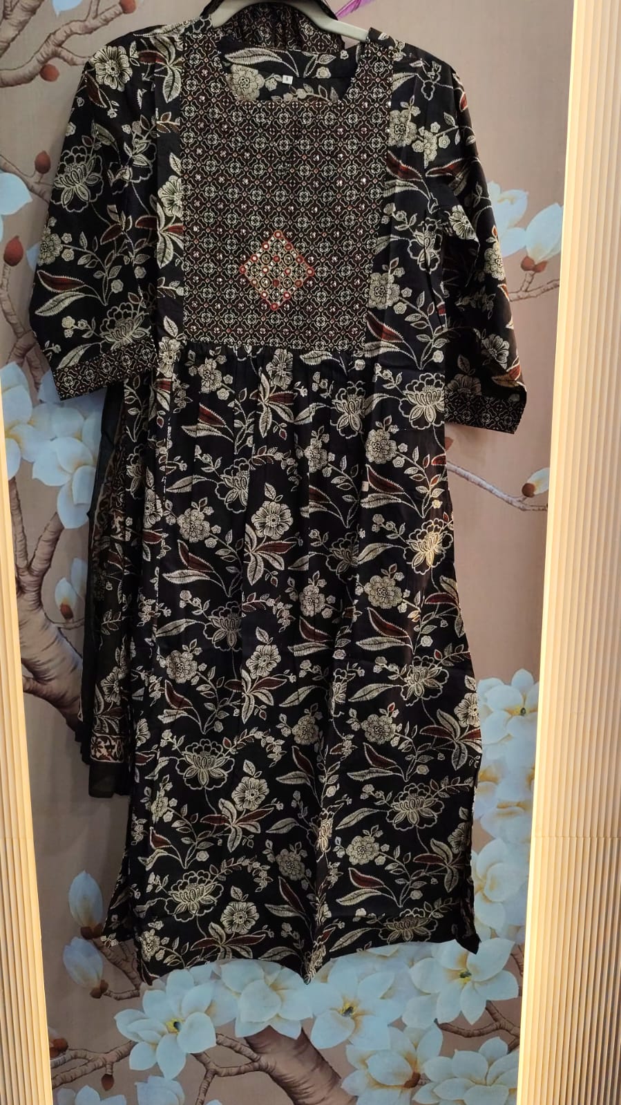 Cotton ajrakh full suit set