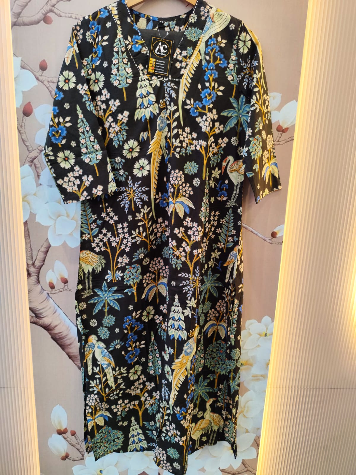 Cotton kurta pant in black