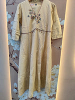 Embroidered Cotton Anarkali full suit
