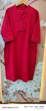 Cotton kurta pant in pink