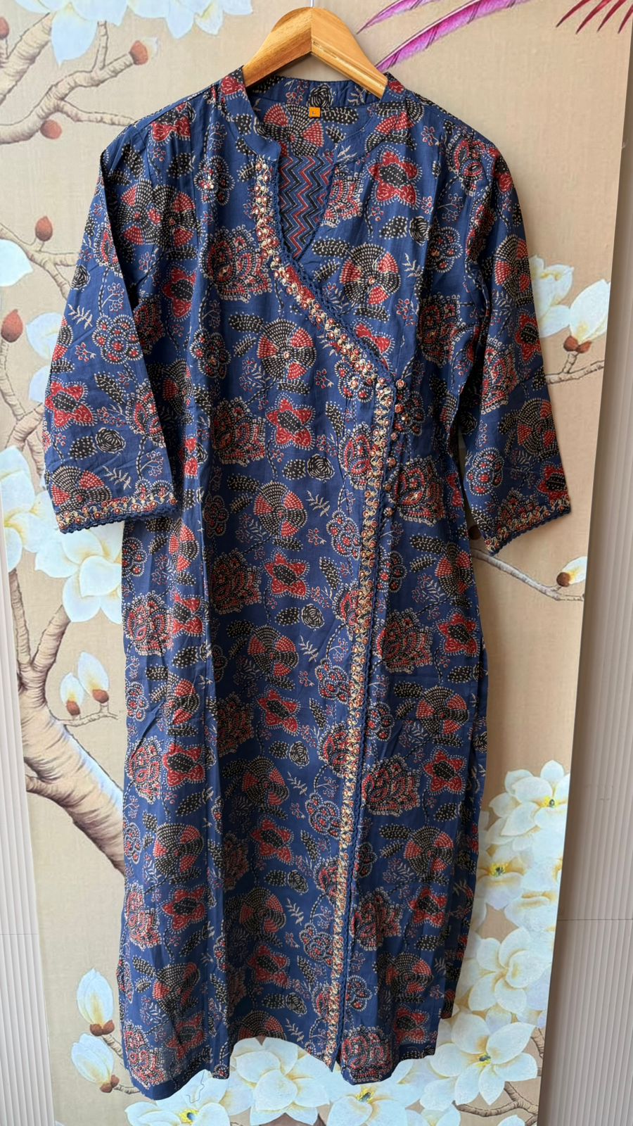 Cotton angrakha kurta pant