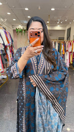 Pure Mul silk ajrakh suit set