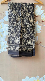 Ajrakh bamboo fibre saree