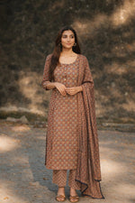 Pure cotton ajrakh full suit set