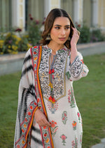 Premium chinon full suit set paired with orgenza dupatta