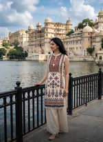 Pretty silk designer sleeveless co ord set