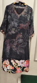 Pure hand work Crepe full suit