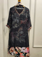 Pure hand work Crepe full suit