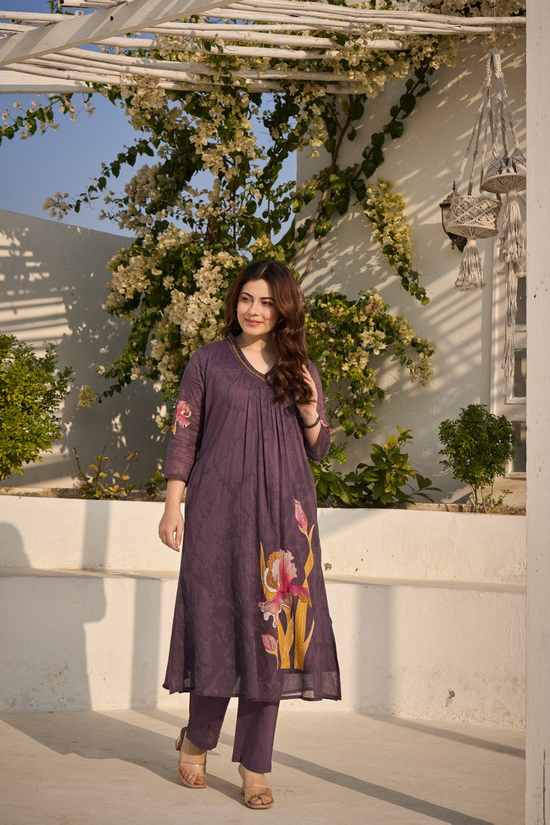 Premium Mul cotton digital printed kurta pant