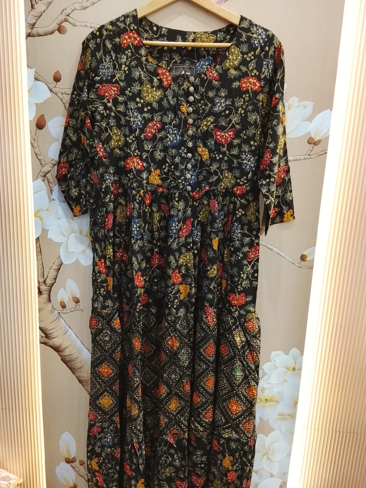Heavy slub cotton gown